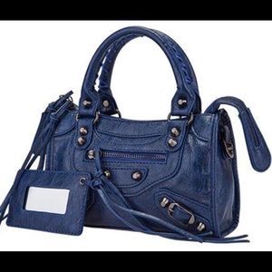 Blue motorcycle mini bag